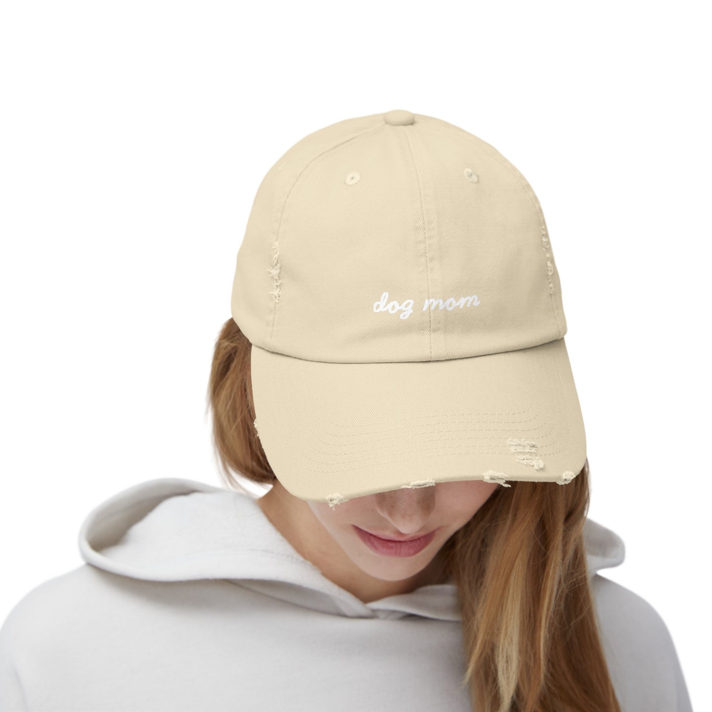 Dog Mom Distressed Cap