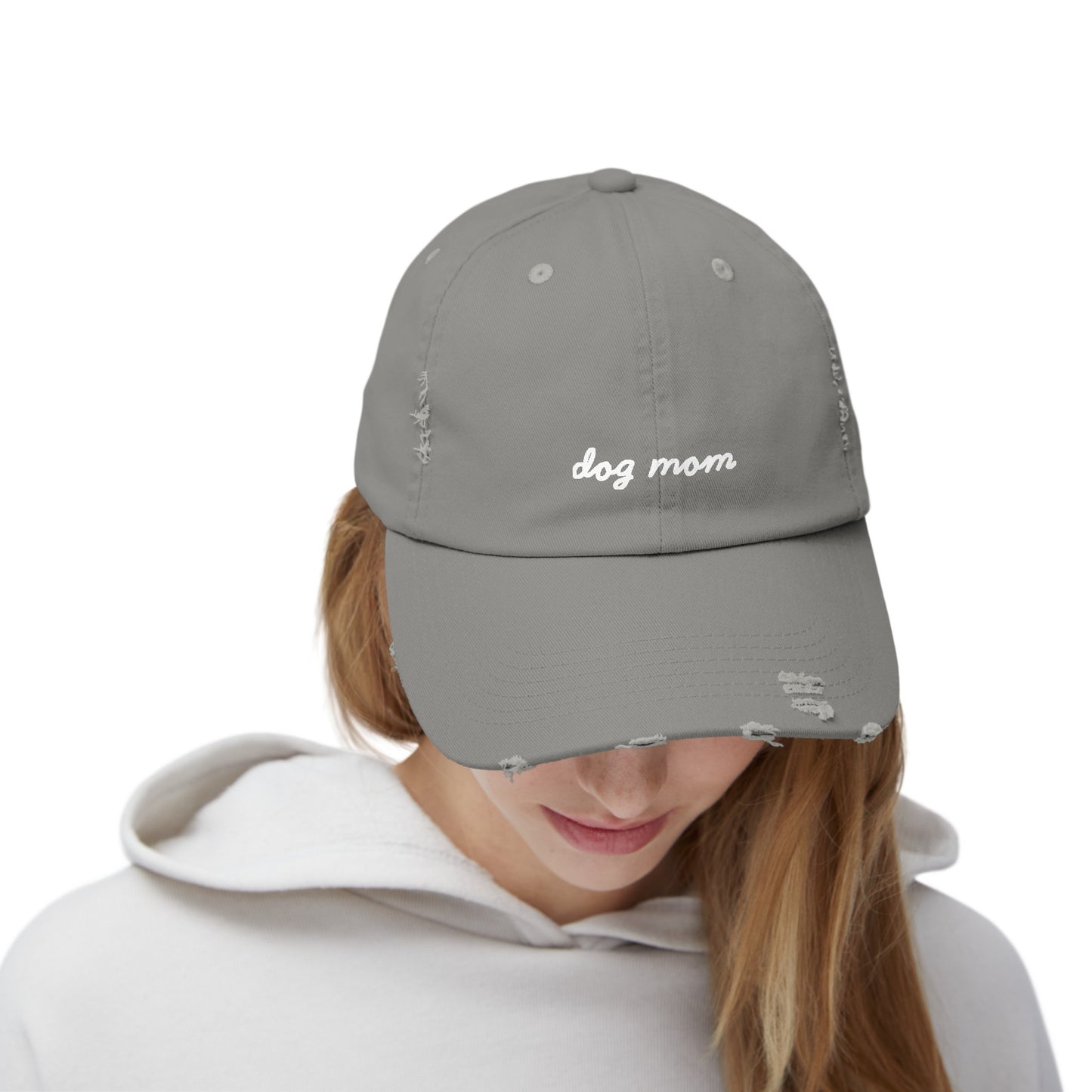 Dog Mom Distressed Cap