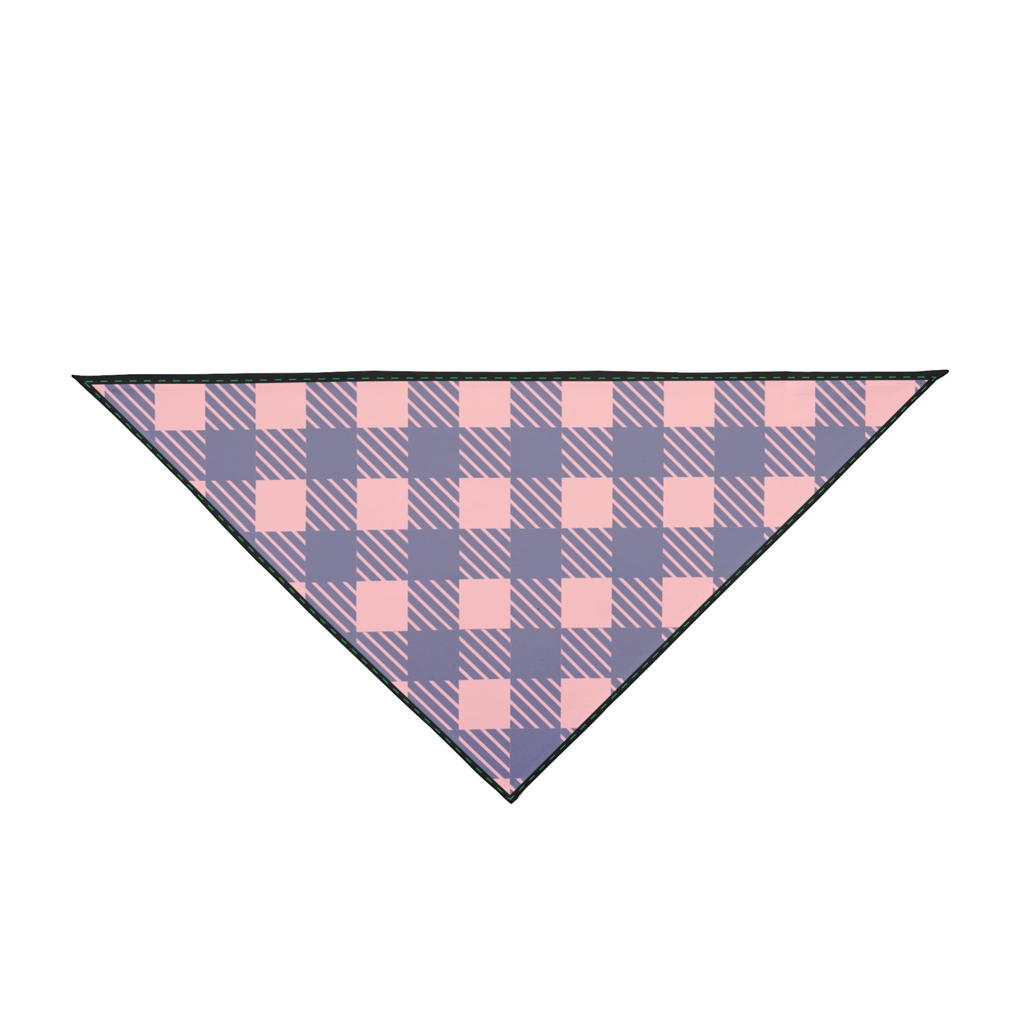 Stylish Pink and Blue Plaid Pet Bandana for Dogs and Cats