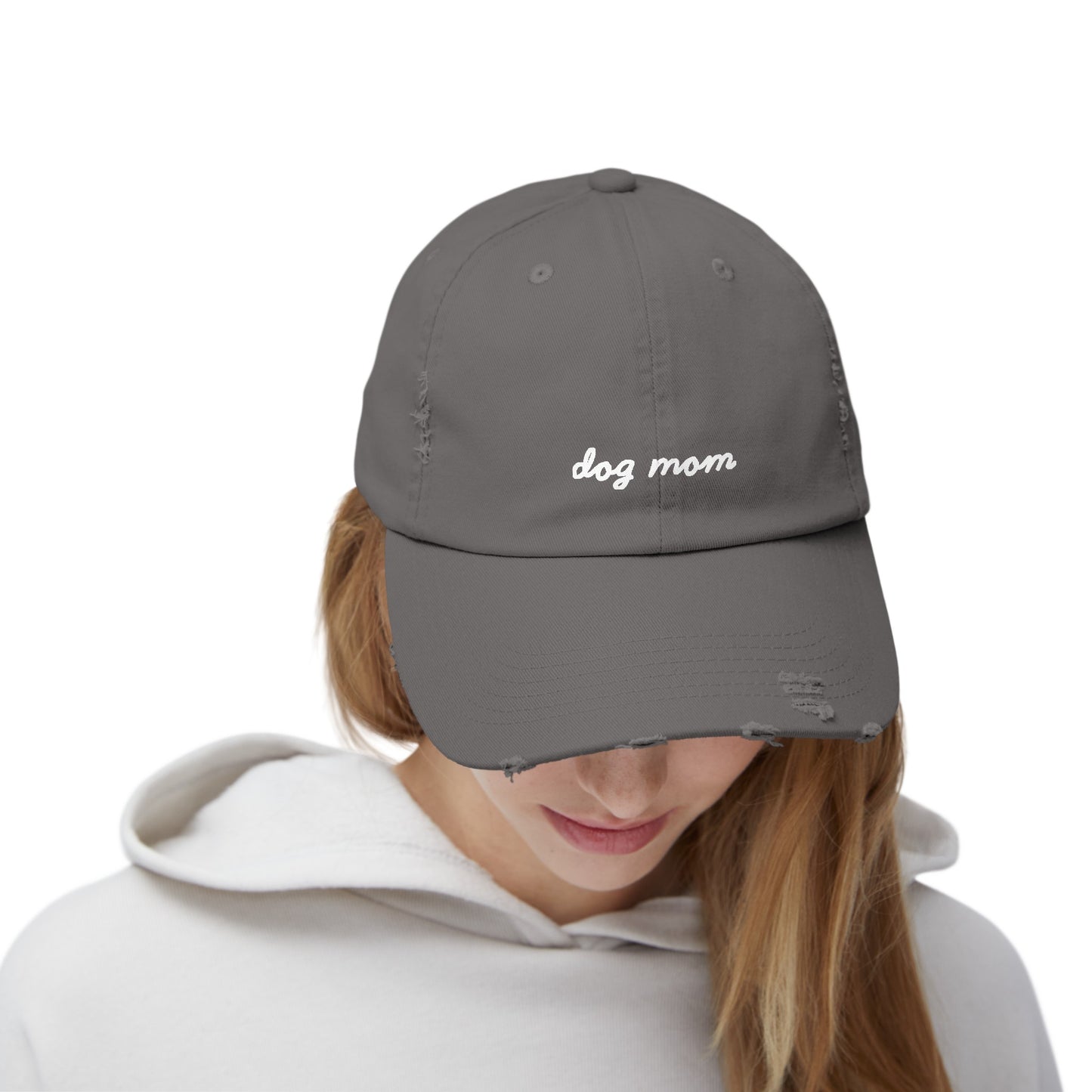 Dog Mom Distressed Cap