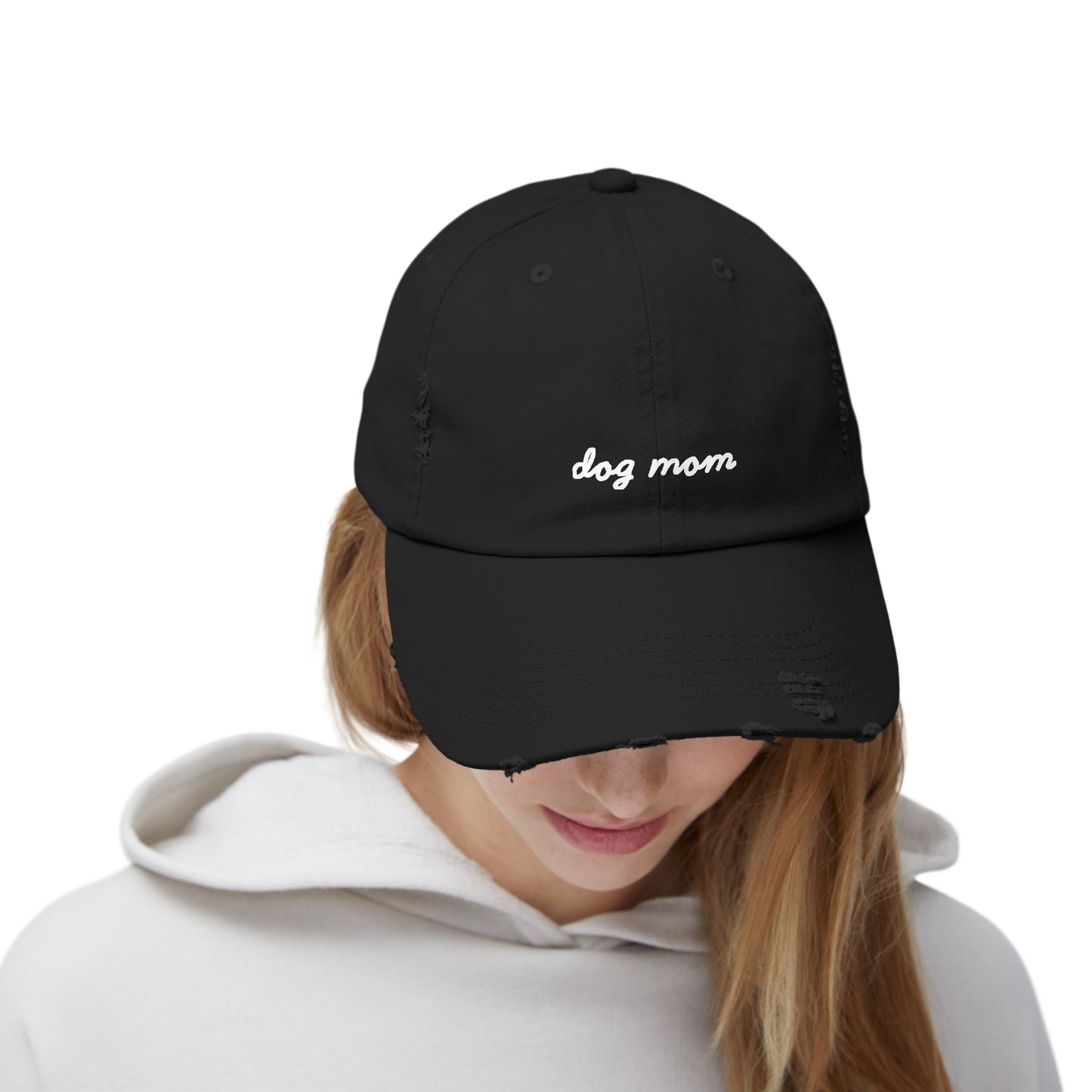 Dog Mom Distressed Cap